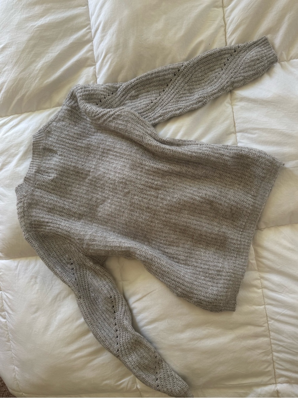 Cozy Gray Knit Women's Sweater